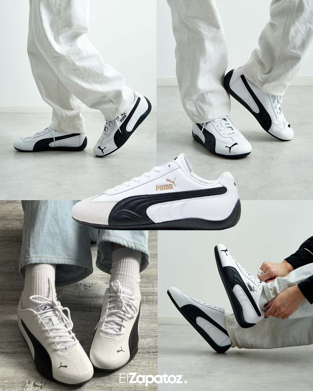 PUMA SPEED CAT (White And Black )