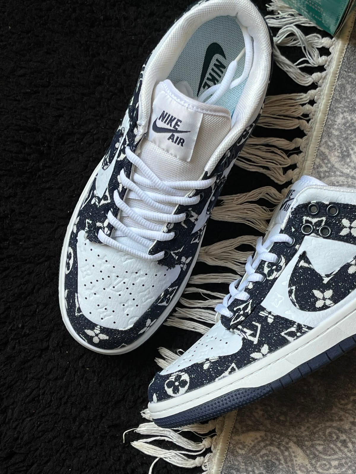 Sb Dunk x LV Navy Blue