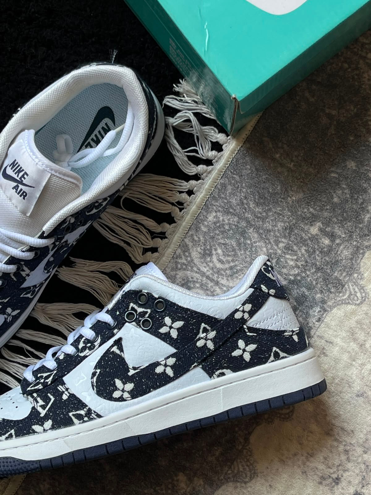 Sb Dunk x LV Navy Blue