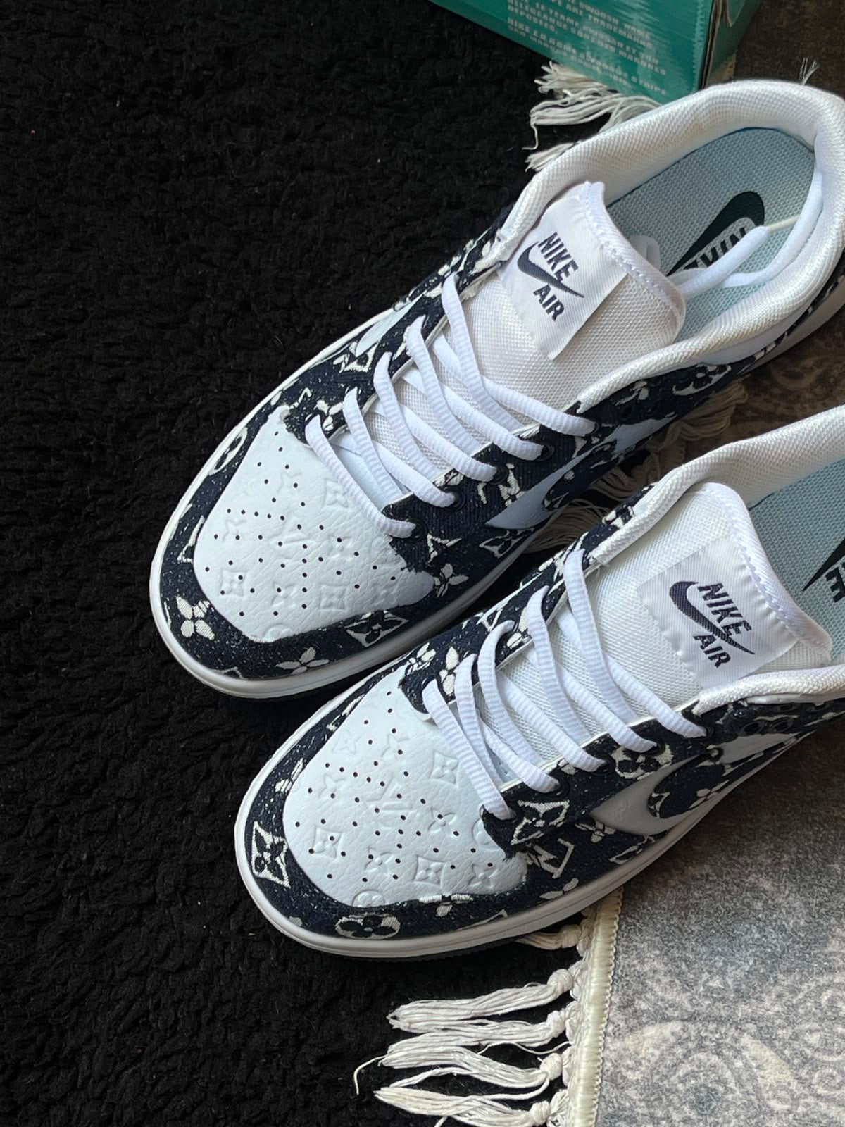Sb Dunk x LV Navy Blue