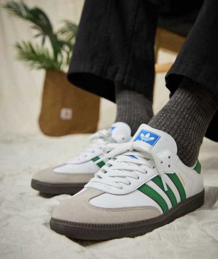 Adidas Samba- White / Green